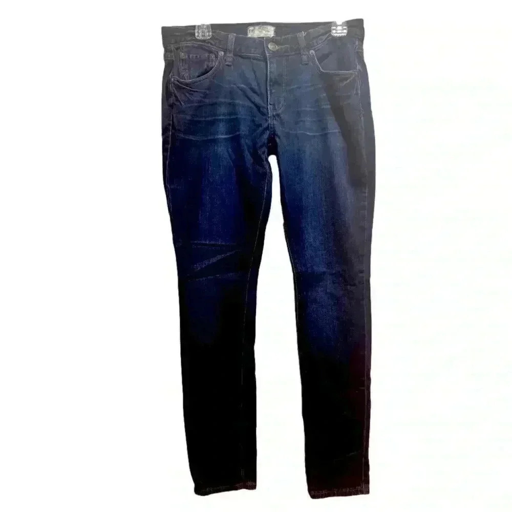 Free People Dark Wash Skinny Jeans Size 27 EUC Older Tag
